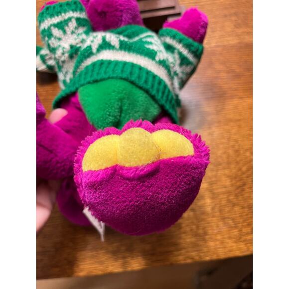 Vintage Christmas Dakin Barney the Dinosaur, Vintage 1992 Barney Plush, 13" tall - Picture 12 of 12
